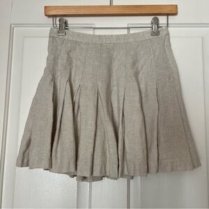 Wilfred Organic Linen Pleated Skirt in cream | size 6